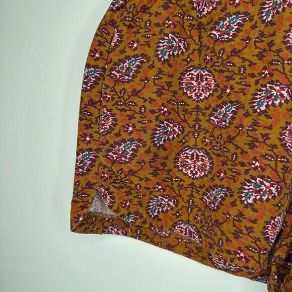 Madewell Small Paisley Floral Shorts Elastic Waist Pockets Boho Casual Chic - Picture 5 of 11